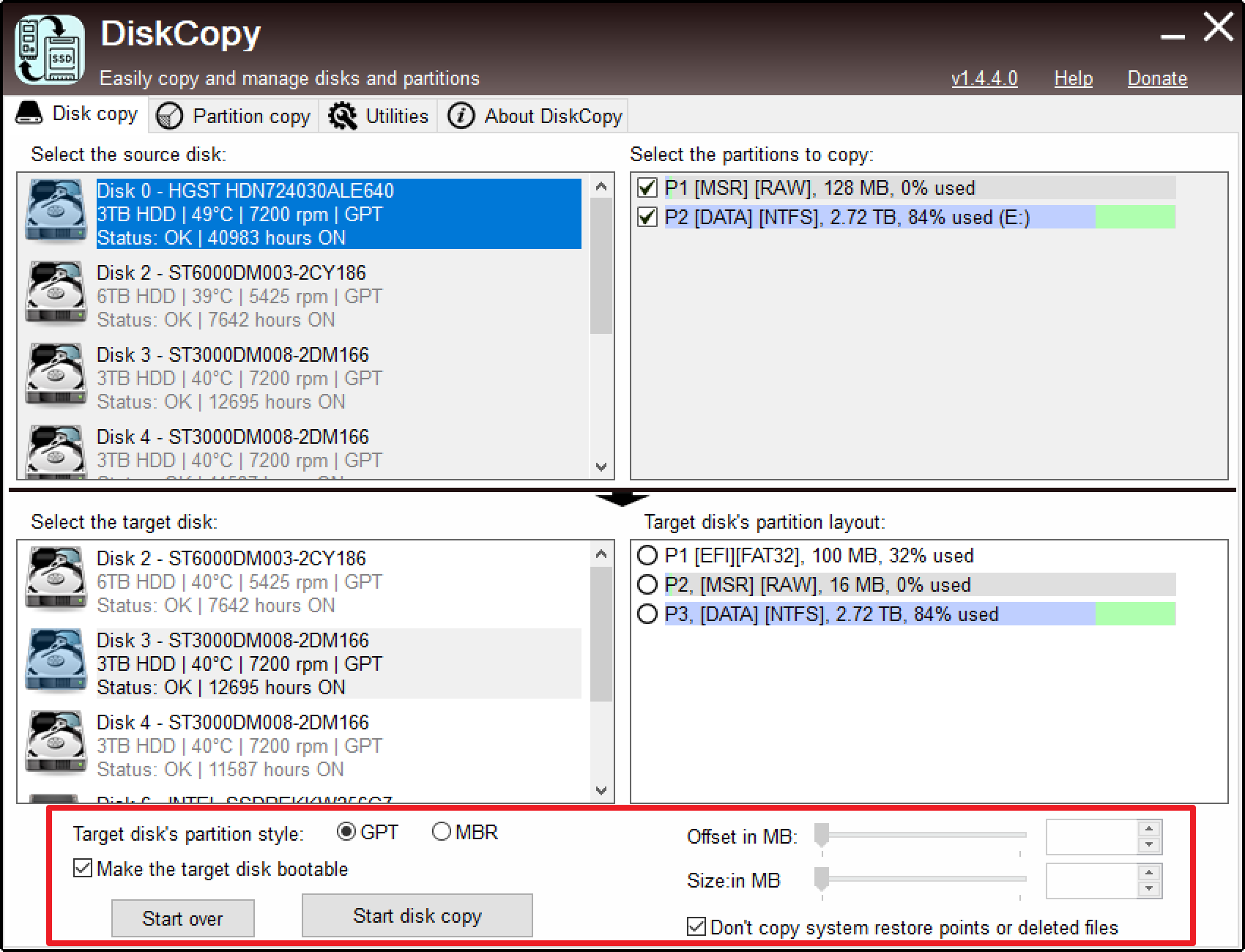 DISKPART target disk partition style